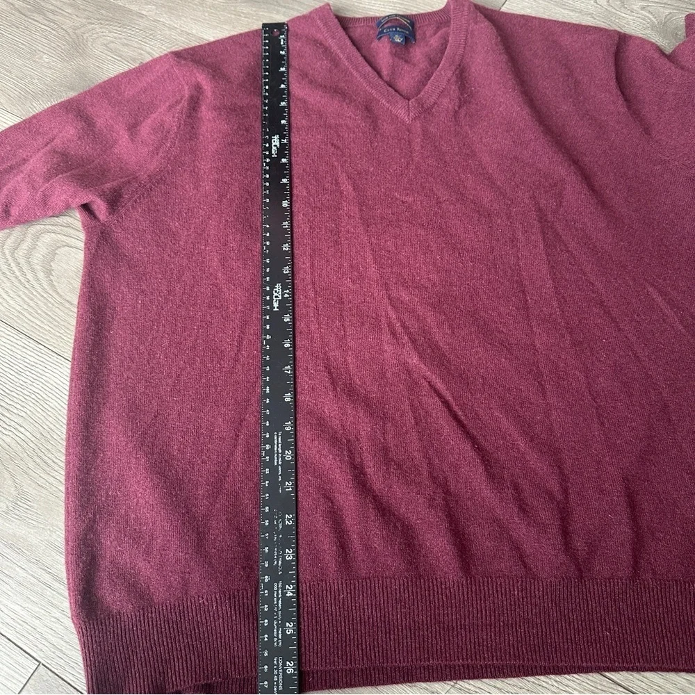 Club Room Cashmere Men's Burgundy Sweater size XL - Picture 8 of 8
